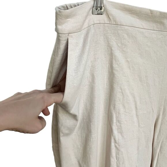 Express Pants Size XL Wide Leg Super High Rise Linen Trouser New with Tags - Picture 2 of 6